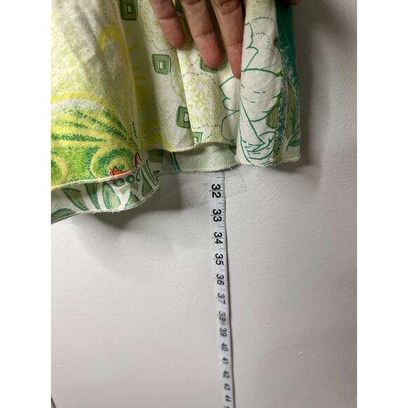 Rare vtg 90s April Cornell cotton lined floral side zip maxi skirt XL 36”x31” - Picture 2 of 7